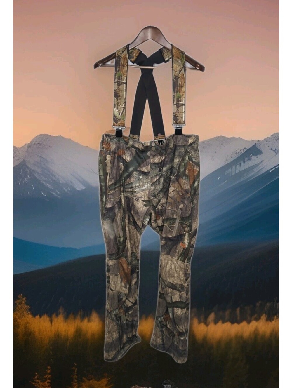 Russell Outdoors APX L3 Zephyr Pants Camo Hunting Men XL XXL Mossy Oak Suspender